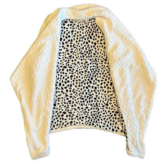 AnyBody Cream/Ivory Drape Front Cable Plush Fleece Vest Layering Size M NWOT - Picture 6 of 12